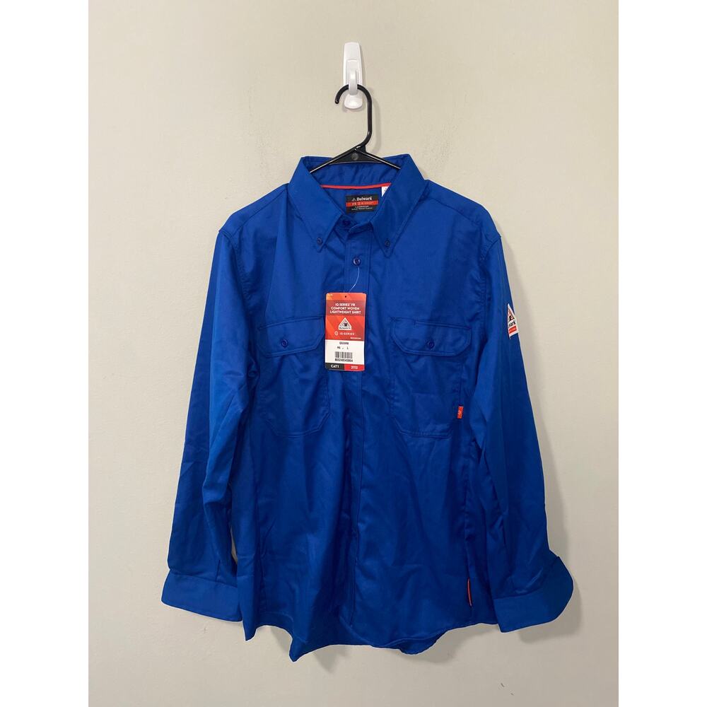 NWT Bulwark FR CAT 1 NFPA‎ 2112 Flame Resistant Work Shirt Large